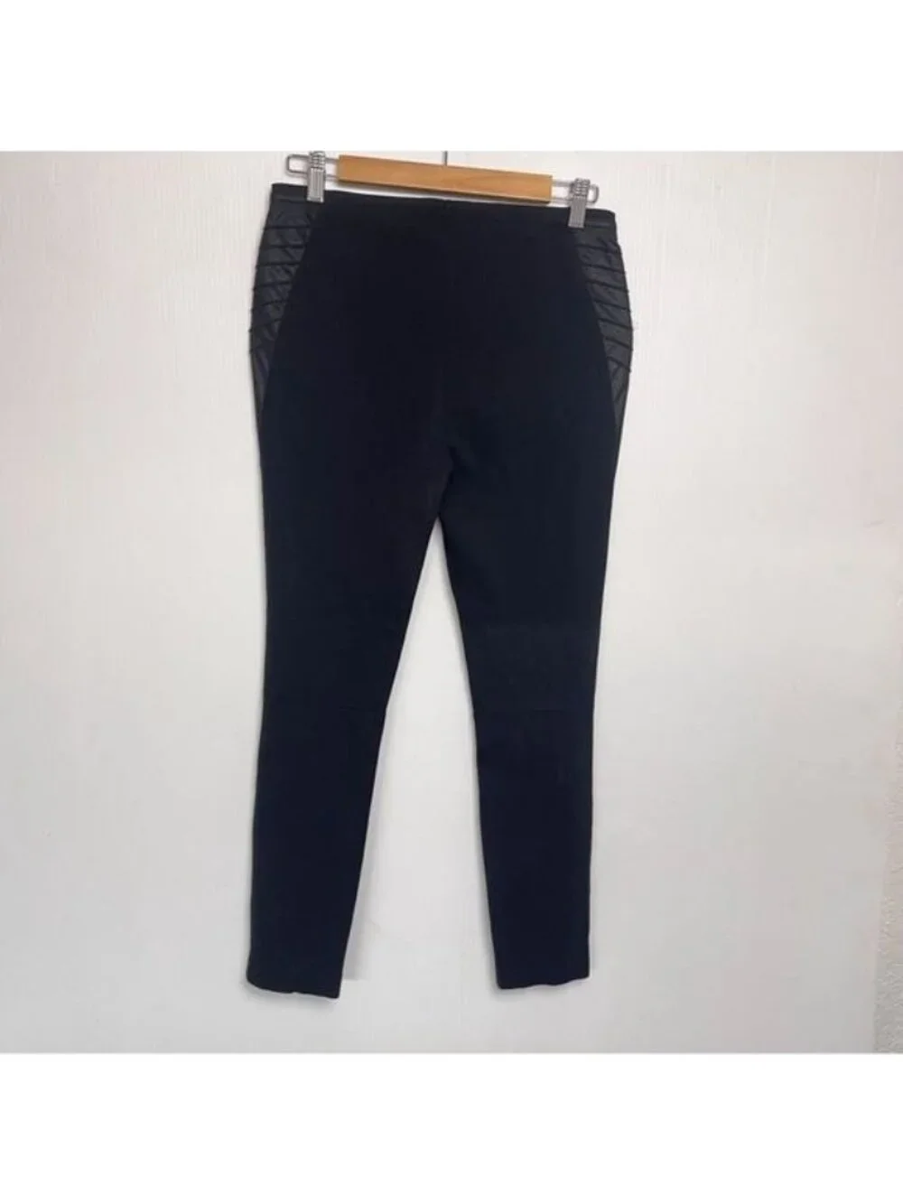 Luisa Cerano Black faux leather style Legging Pants 10